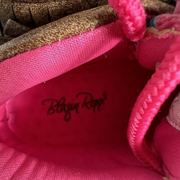 Blazin Roxx Toddler Girls Pink Serape Moccasin Shoe Size 4T - Picture 7 of 9